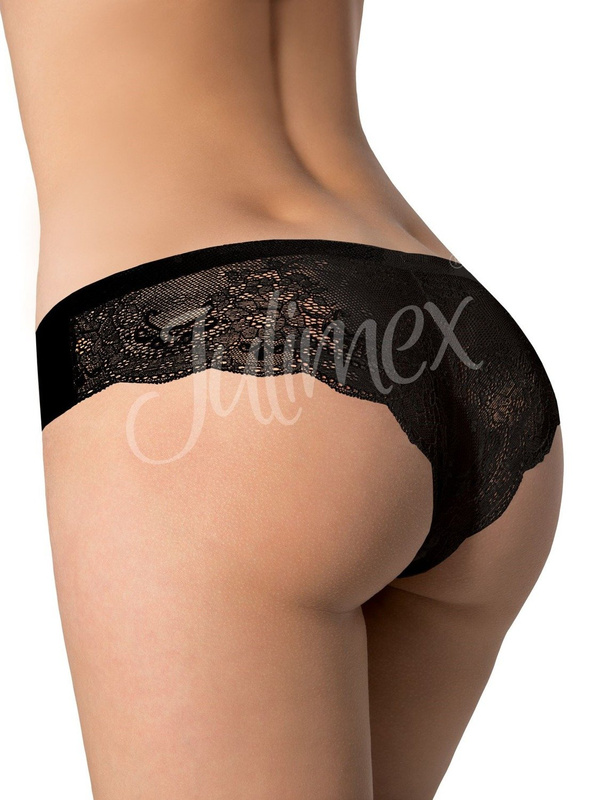 Black tango panties with delicate Julimex lace