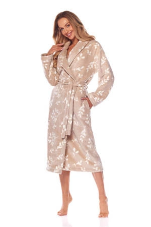Women&#39;s long bathrobe Penelope L&amp;L beige 2211