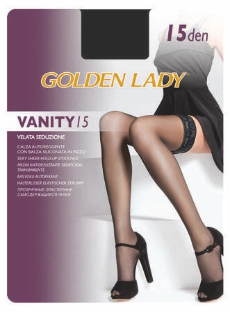 Golden lady black hold-ups Vanity 15den